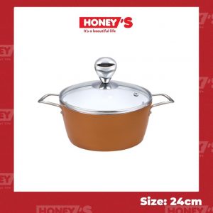 Rê chuột để phóng to Nồi Phủ Sứ Chống Dính An Toàn Honey's HO-AP2C242 - 24cm