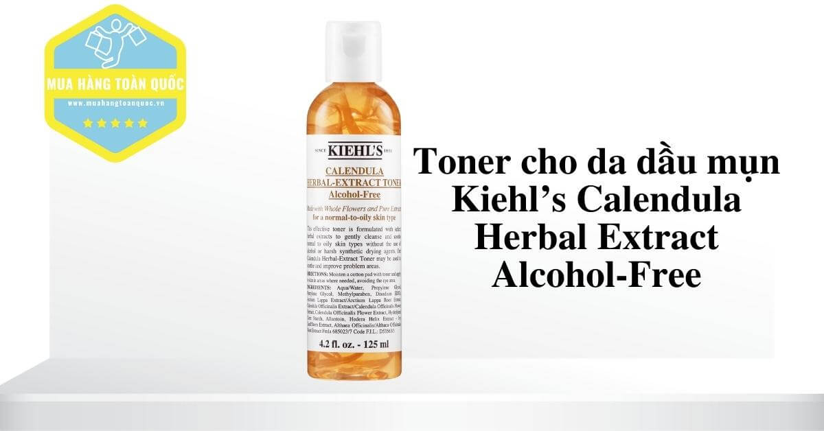 Toner cho da dầu mụn Kiehl’s Calendula Herbal Extract Alcohol-Free